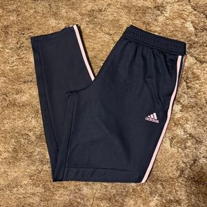 Adidas Three Stripe Sweatpants Joggers Messi Black / Pink XLarge